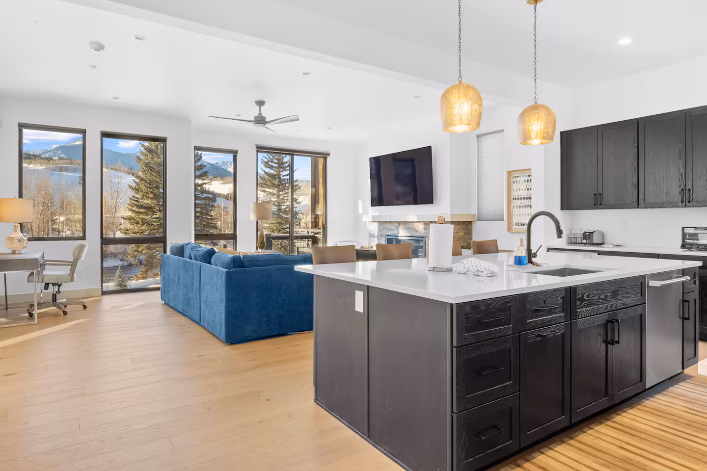 Kitchen and living room