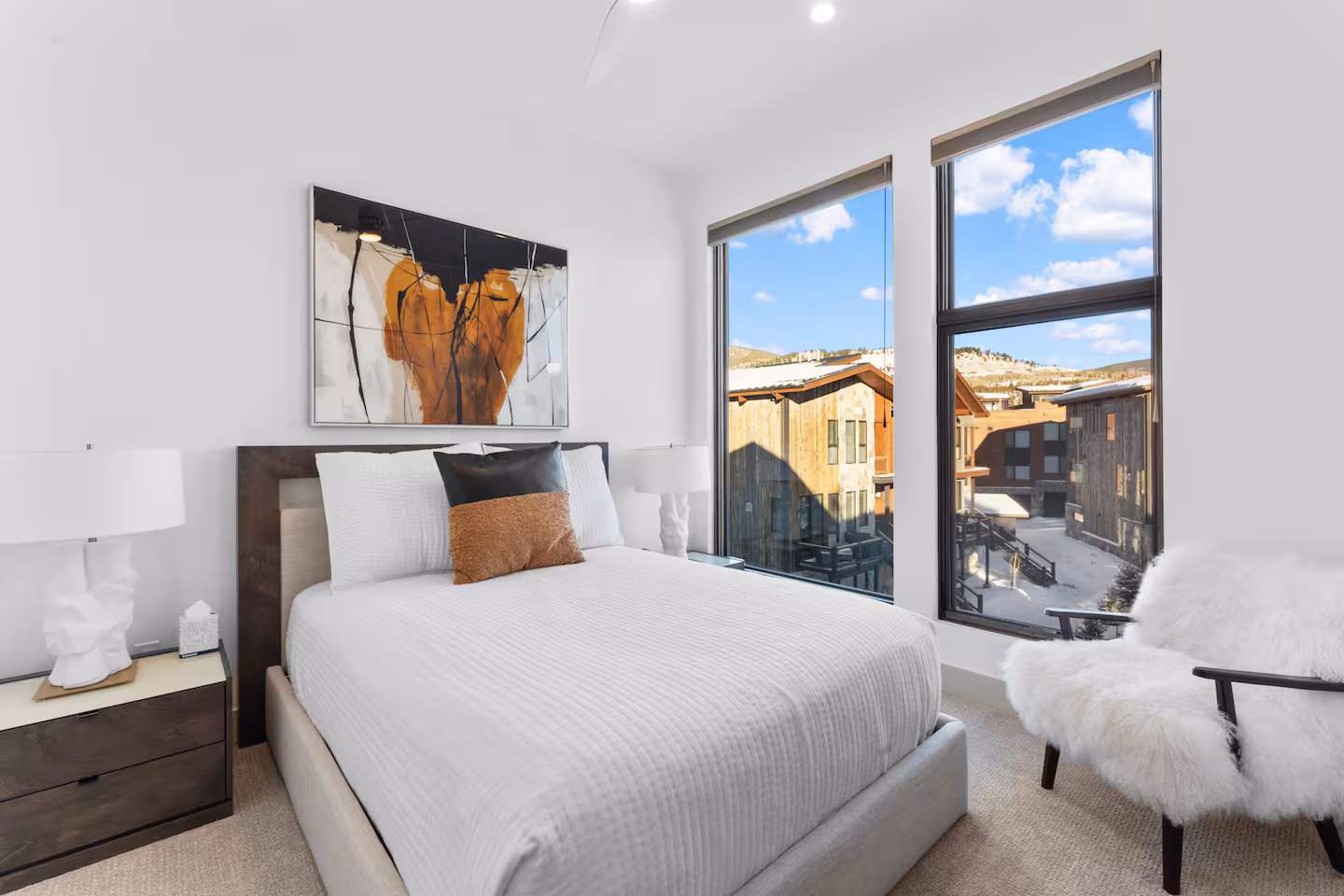 Queen bedroom by the window